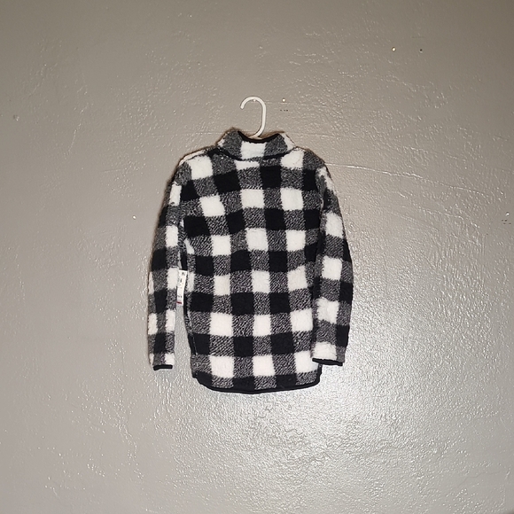 Epic Threads Black and White Checkered Fleece Pullover NWT Size 7 Warm Cozy - Picture 2 of 10